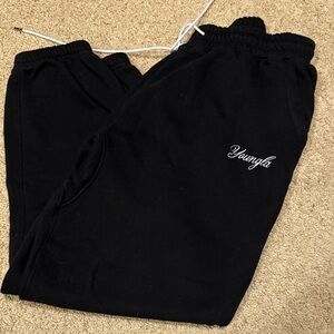 YoungLA Classic Black Joggers